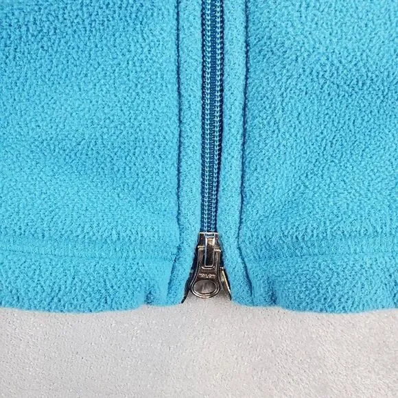 Lands End Vest Womens Medium Blue Fleece Full Zip - Picture 4 of 7